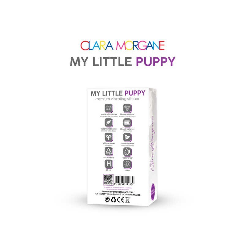 Mini vibromasseur My little Puppy Clara Morgane Violet