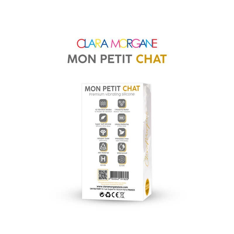 Mini vibromasseur Mon petit chat Clara Morgane Noir